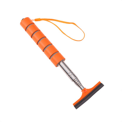 Stainless Steel Retractable Rearview Mirror Wiper  Layered Brush Head For Easy Car Mirror Cleaning 7