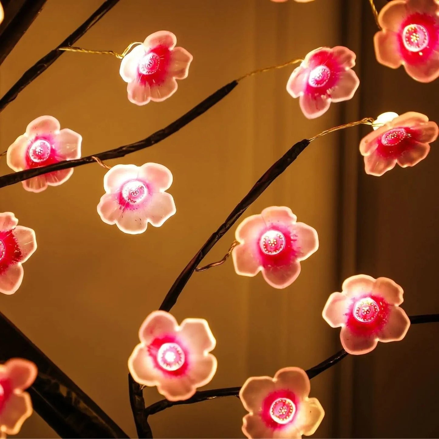 LED Cherry Blossom Tree Night Light With Touch Control USB And Battery Powered Desk Lamp For Home D 3