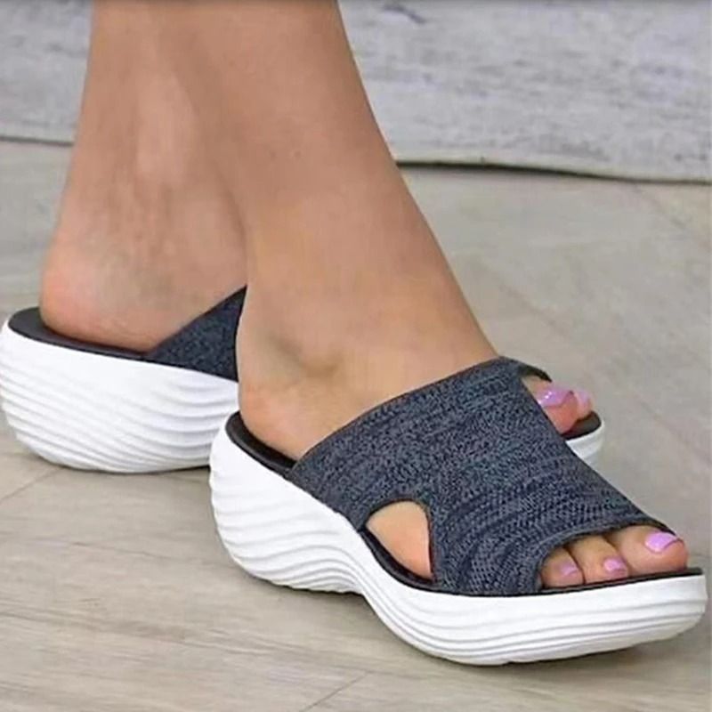 Wedge Platform Summer Sandals For Women With Open Toe And Slip On Style 1