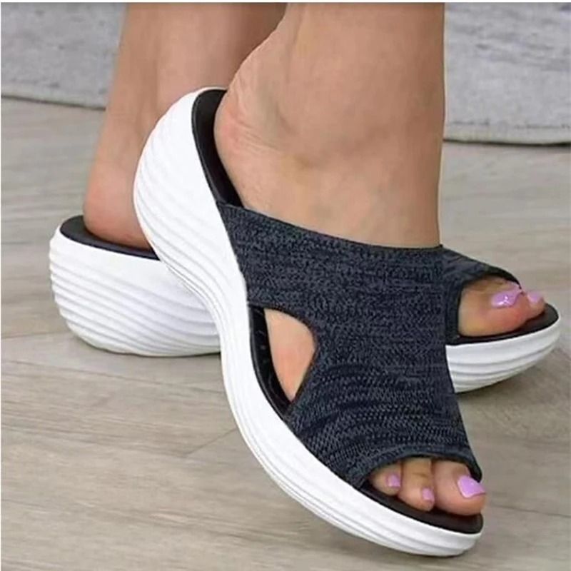 Wedge Platform Summer Sandals For Women With Open Toe And Slip On Style 2