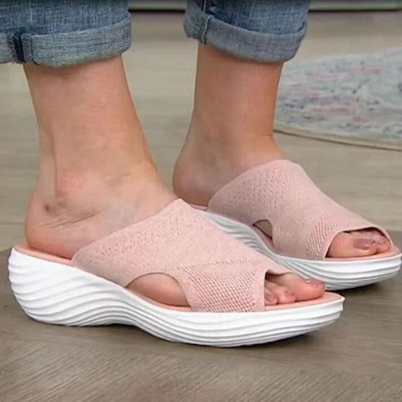 Wedge Platform Summer Sandals For Women With Open Toe And Slip On Style 8