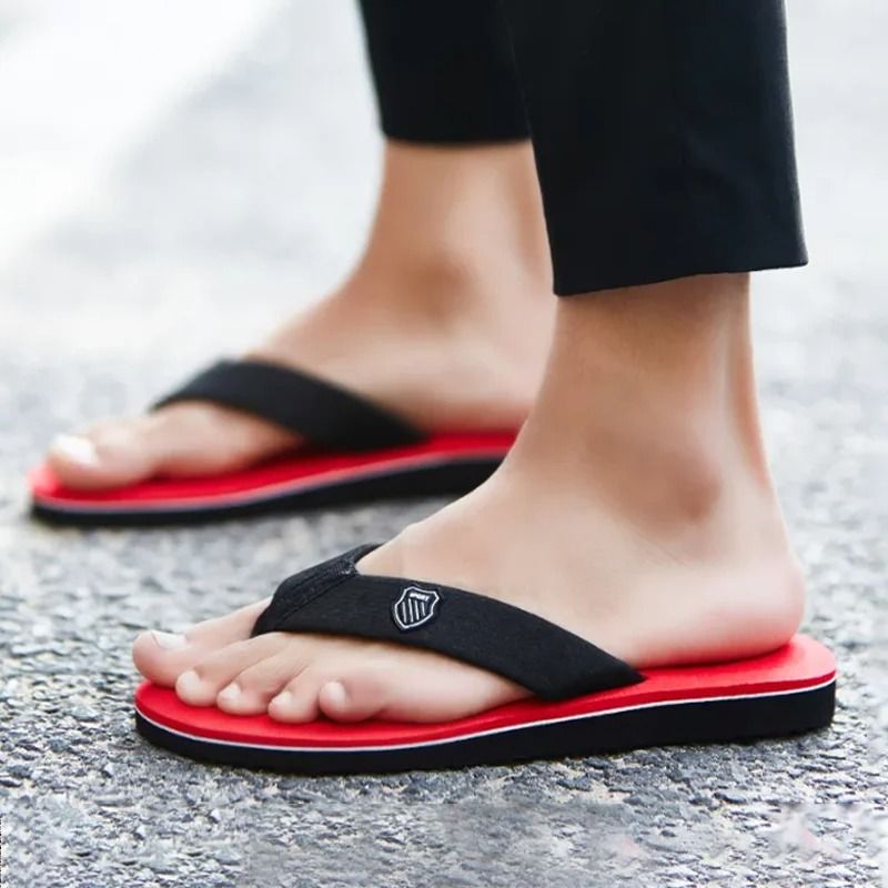 Mens Casual Non Slip Summer Flip Flops With Flat Sole For Indoor And Beach Wear 2