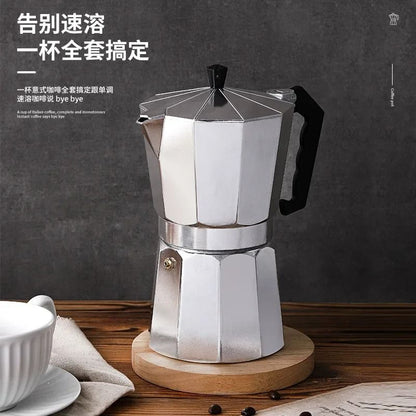 Italian Style Aluminum Mocha Coffee Maker For Stovetop Brewing 5