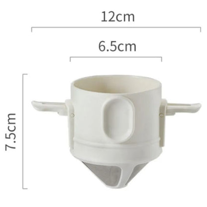 Stainless Steel Portable Coffee Dripper For Mug And Tea Brewing With Reusable Filter 7