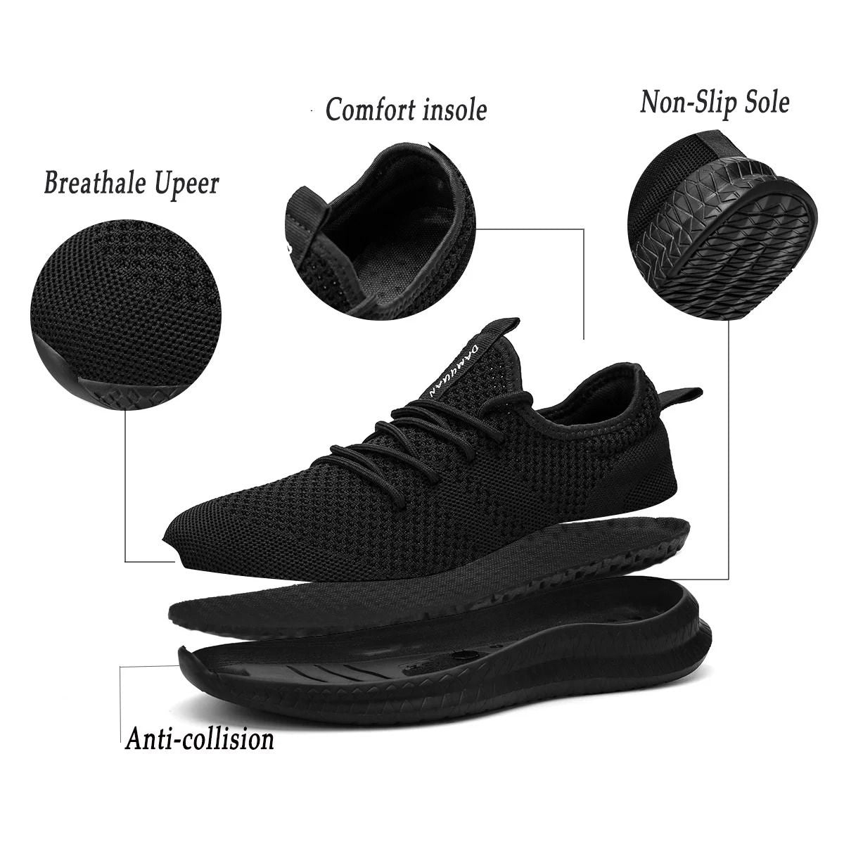 Mens Lightweight Breathable Sneakers For Casual Wear And Walking 5