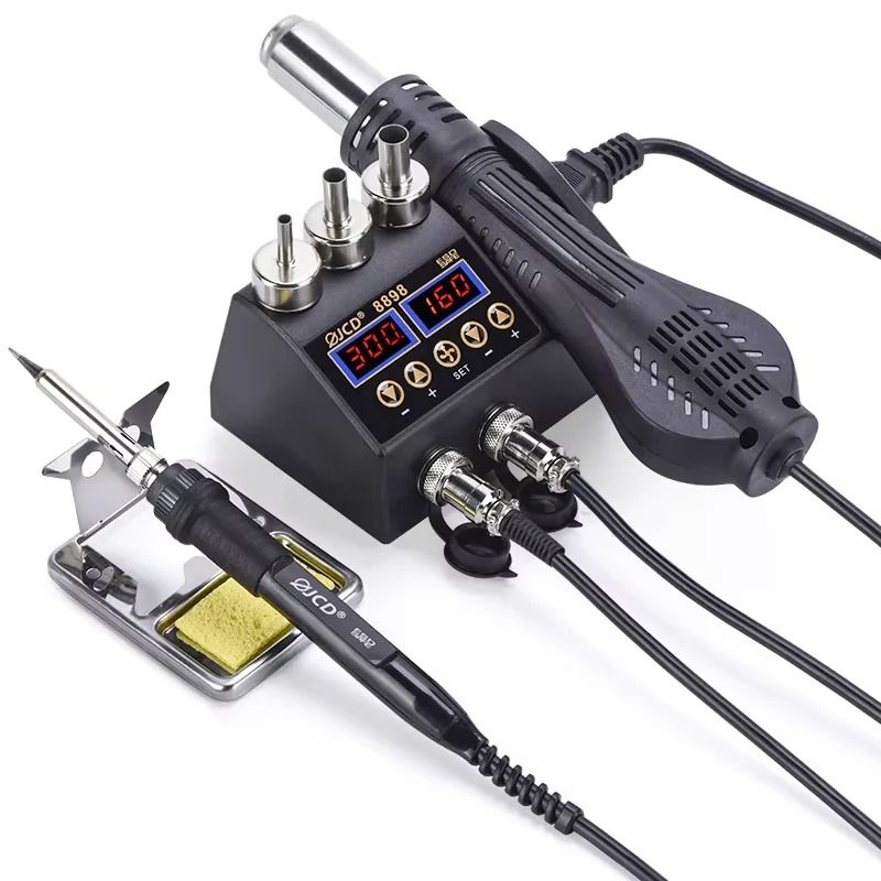 2 In 1 Digital LCD Soldering And Hot Air Rework Station For Electronics Repair 4