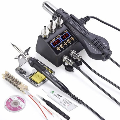 2 In 1 Digital LCD Soldering And Hot Air Rework Station For Electronics Repair 6