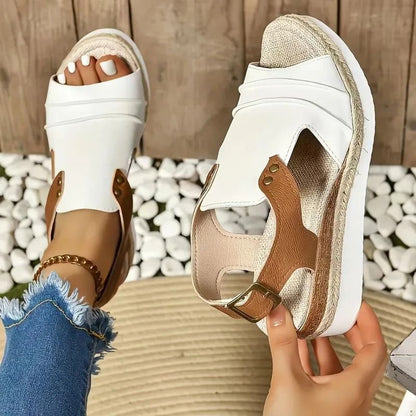 Womens Platform Wedge Sandals Lightweight Summer Shoes With Ankle Strap And Beach Style Design 5