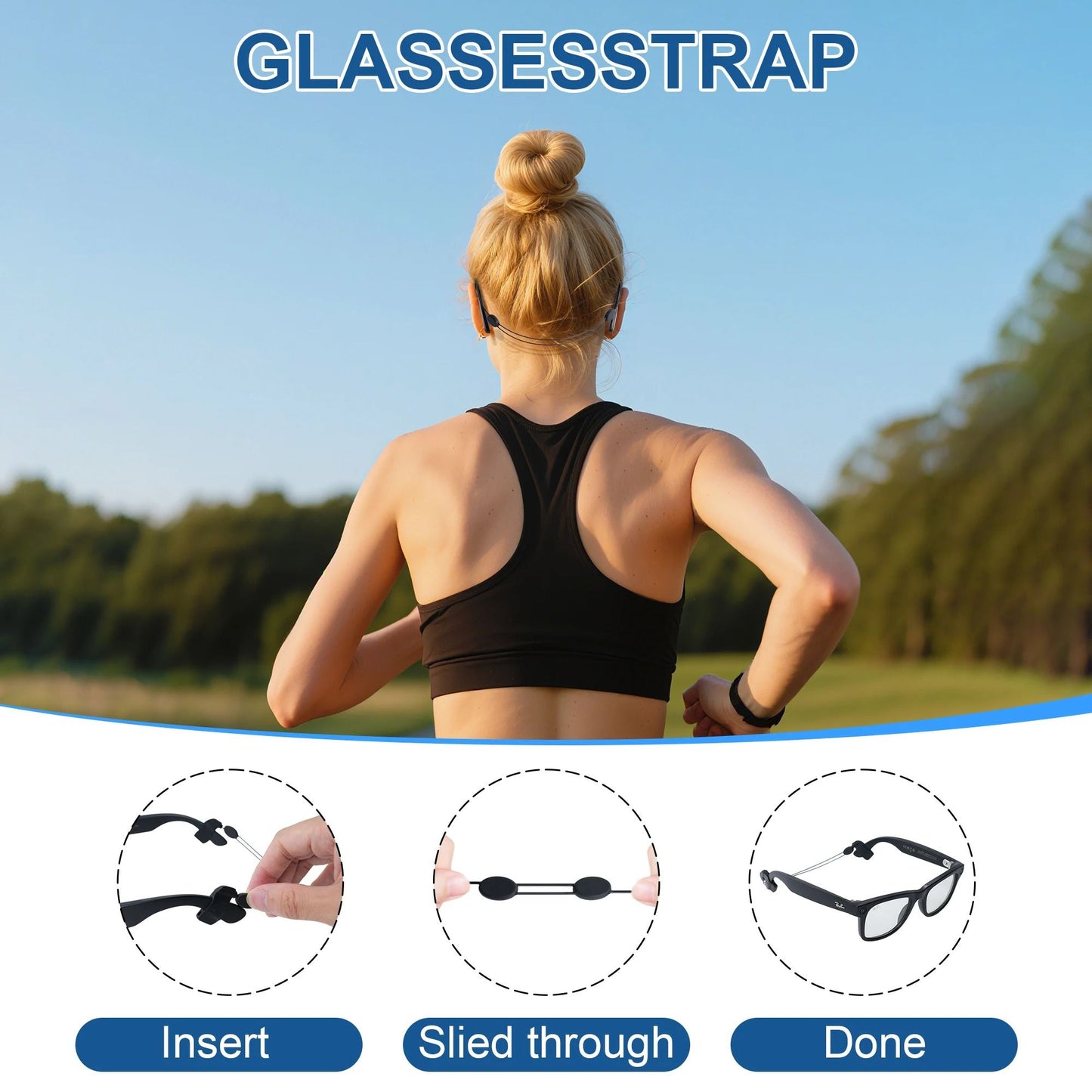 Adjustable Anti Drop Lanyard For Smart Glasses With Non Slip Air Design 3