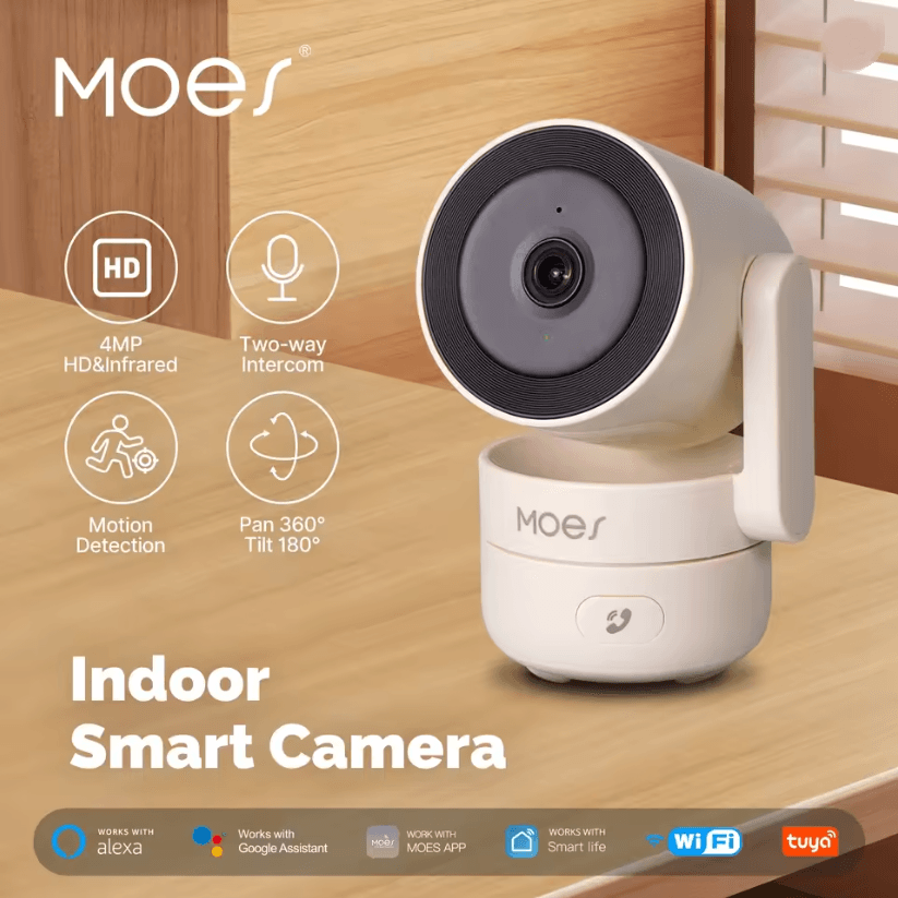 SecureHome 4MP Smart Indoor Pan Tilt Security Camera