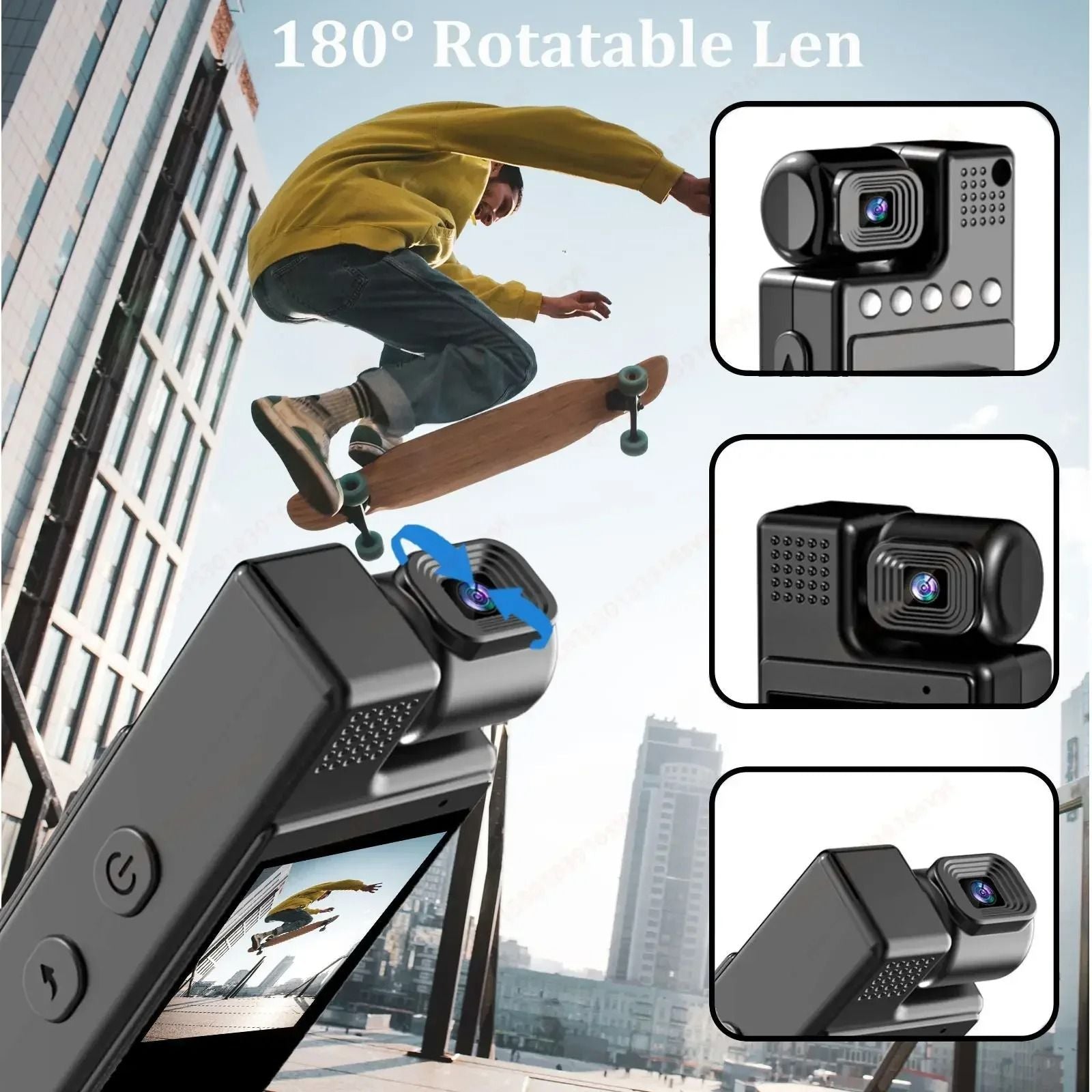Xiaomi 8K Mini Action Camera With Rotating Back Clip Wifi And Infrared Night Vision For Outdoor Rec 4