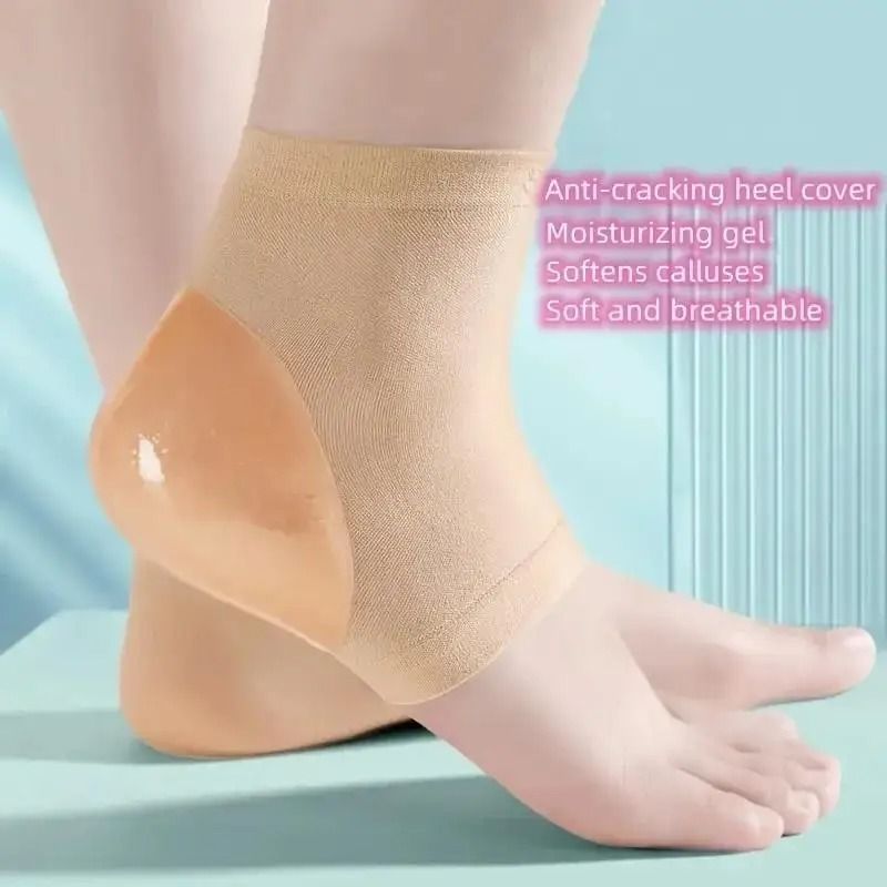 Heel Protection Socks Silicone Moisturizing Anti Crack Sleeves For Pain Relief And Foot Care 3