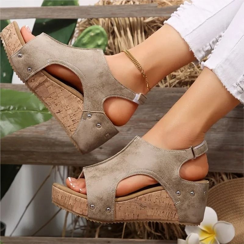 Womens Summer Wedge Sandals With Elegant Slip On Design 11