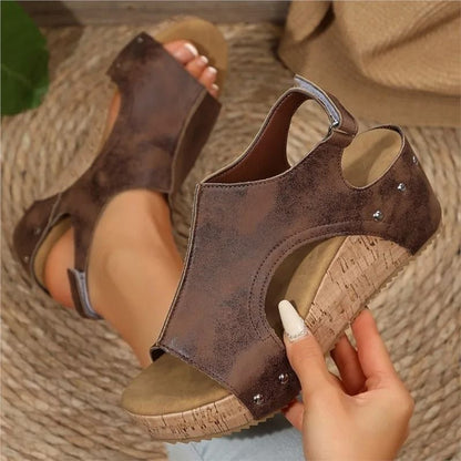 Womens Summer Wedge Sandals With Elegant Slip On Design 12