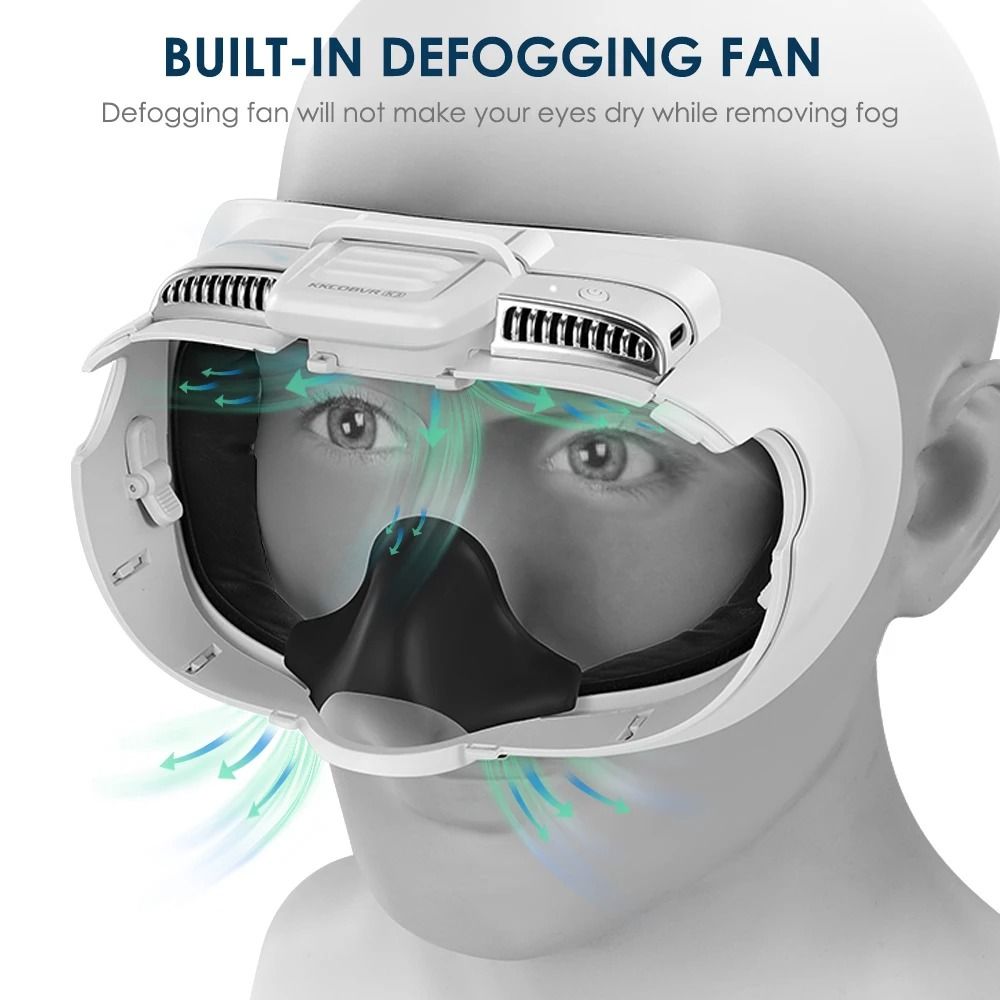 Mist Removal Fan for Quest 3 with Facial Ventilation and Anti Fog Design