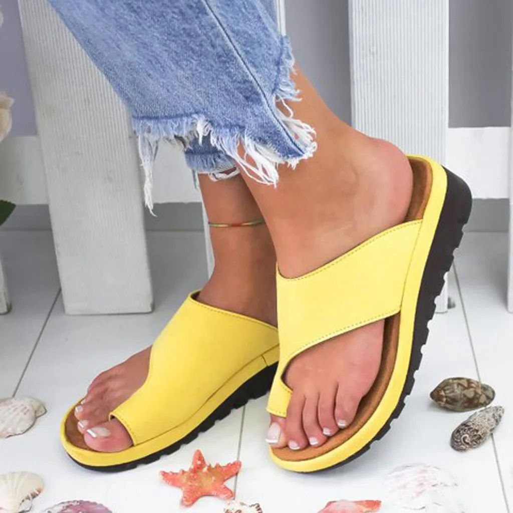 Womens Orthopedic Platform Sandals With Bunion Support And Flat Sole Comfort 10