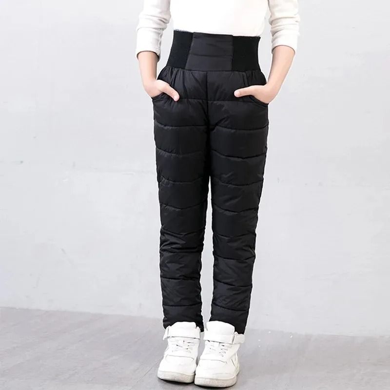 Kids Waterproof Winter Pants With Cotton Padding And High Waist Design 1