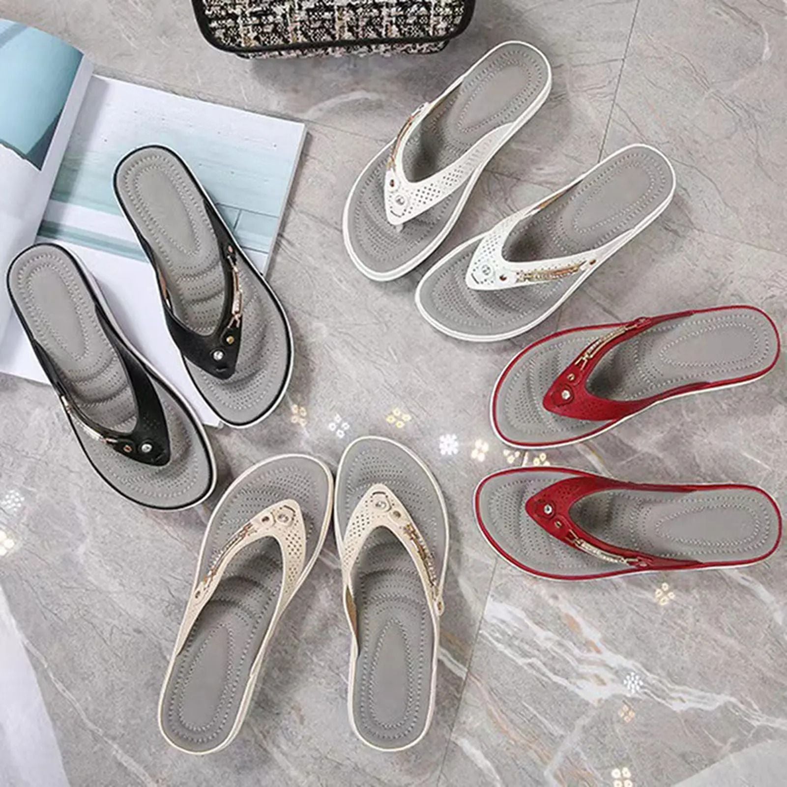 Women Slide Sandals With Open Toe And Non Slip Sole For Beach And Casual Summer Wear 1