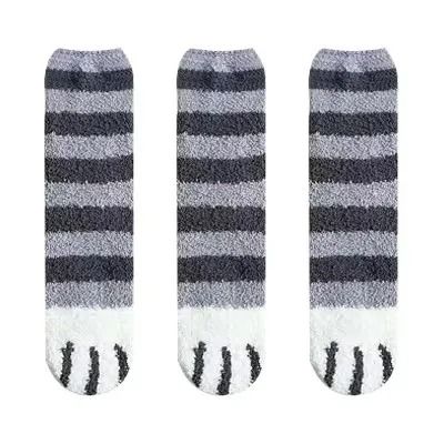 Women 3D Animal Toe Socks Set With Cat Paw And Stripe Designs For Fun Everyday Wear 19