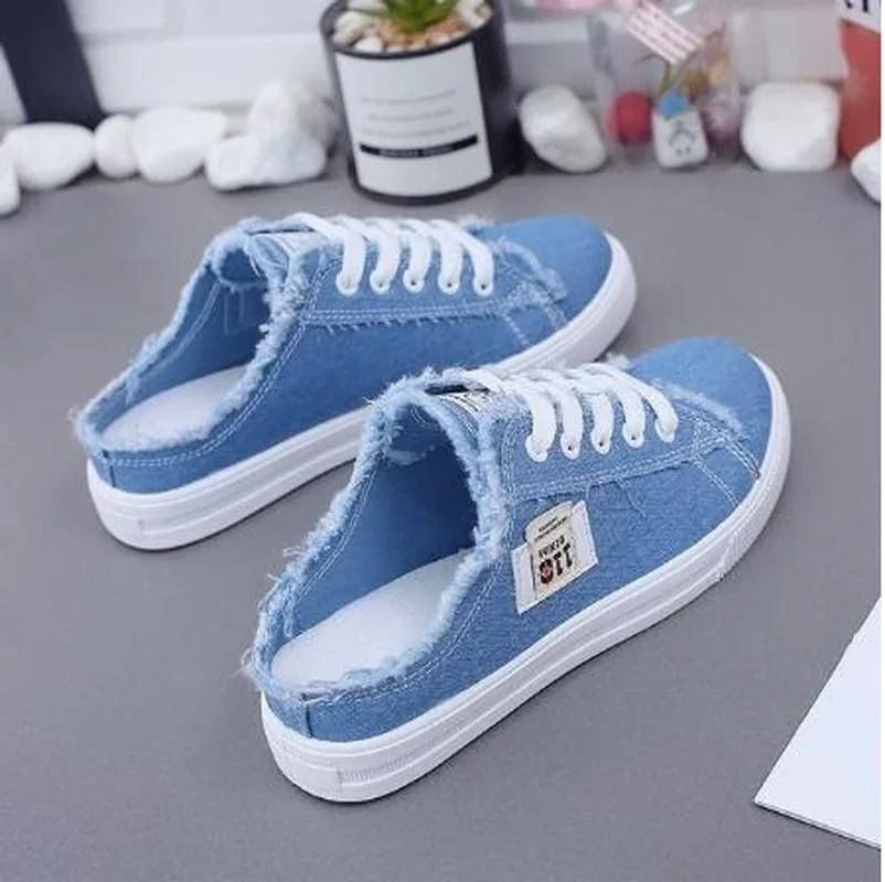 Women Canvas Sneakers with Low Upper and Lace Up Design for Everyday Casual Spring and Summer Wear
