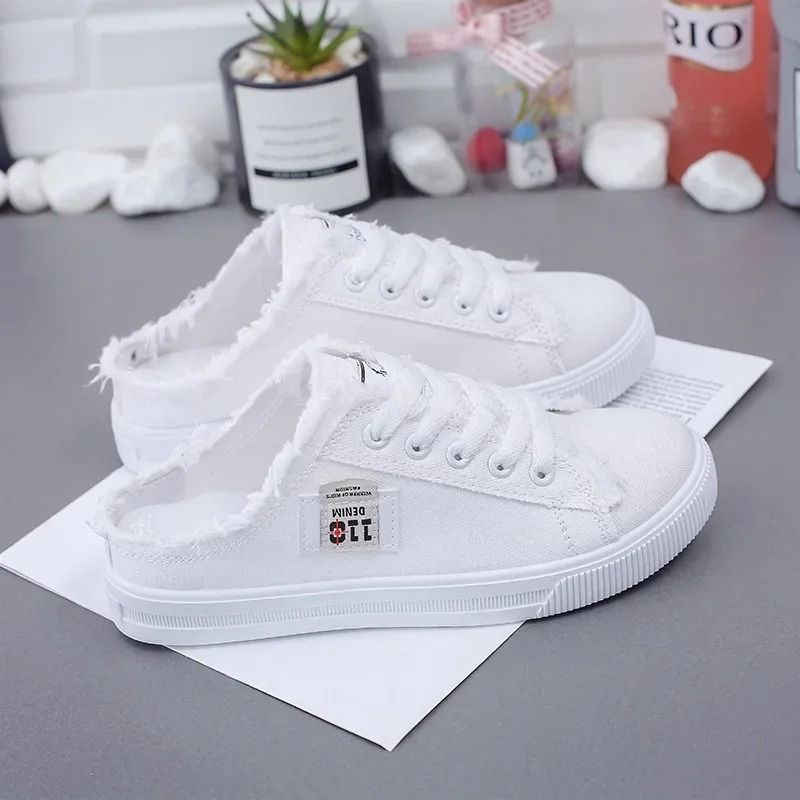 Women Canvas Sneakers With Low Upper And Lace Up Design For Everyday Casual Spring And Summer Wear 4