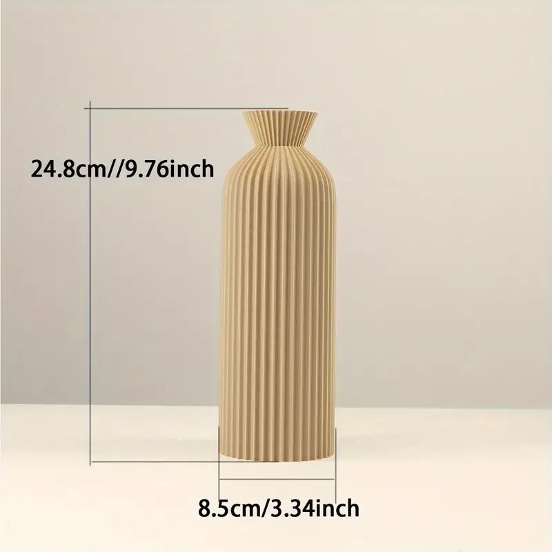 Black Plastic Decorative Vase With Boho Chic Design For Home Office And Living Room Decor 3