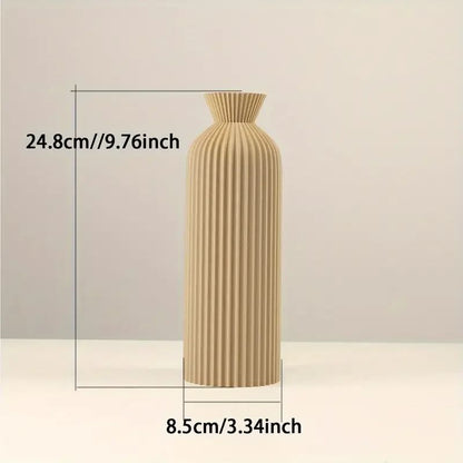 Black Plastic Decorative Vase With Boho Chic Design For Home Office And Living Room Decor 3