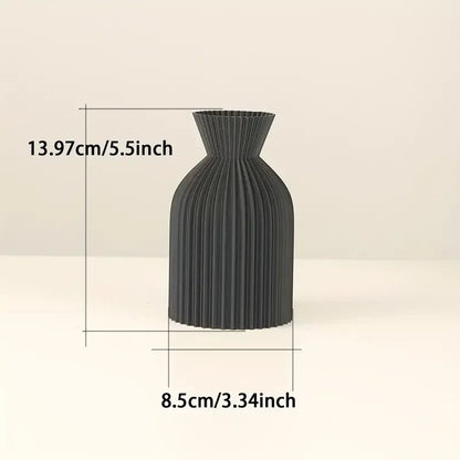 Black Plastic Decorative Vase With Boho Chic Design For Home Office And Living Room Decor 8