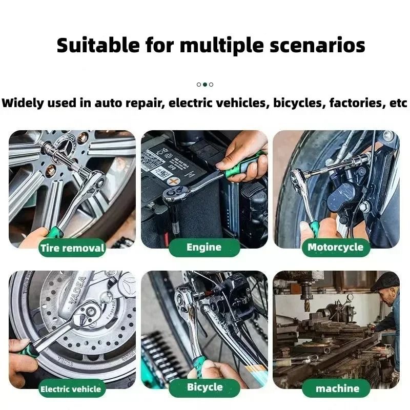 Socket Sleeve Wrench Set For Auto Repair And Hand Tool Use With Ratchet And Spanner Keys 2