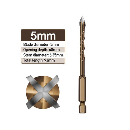Triangle Alloy Drill Bit Set For Tile Cement Glass Ceramic Metal And Wood In Multiple Sizes 8