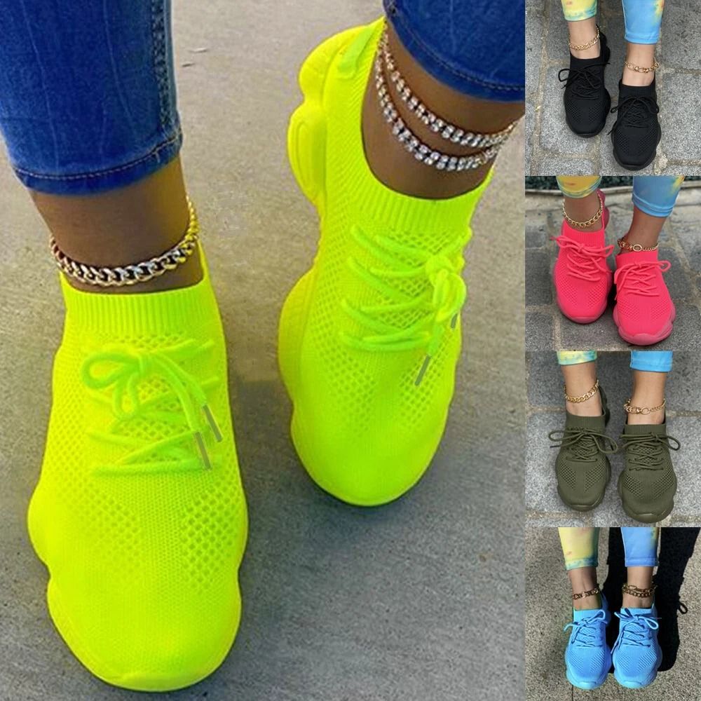 Women Mesh Sneakers 2024 Lace Up Breathable Trainers with Lightweight Comfort Sole