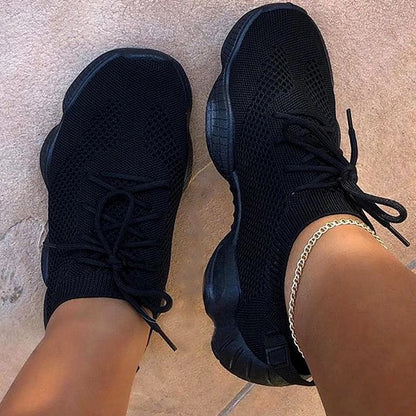 Women Mesh Sneakers 2024 Lace Up Breathable Trainers With Lightweight Comfort Sole 7