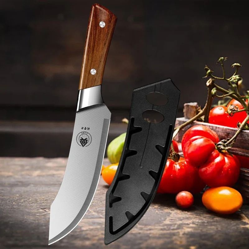 Japanese Style Butcher Knife For Meat Fish And Vegetable Cutting With Multifunction Chef Design 8