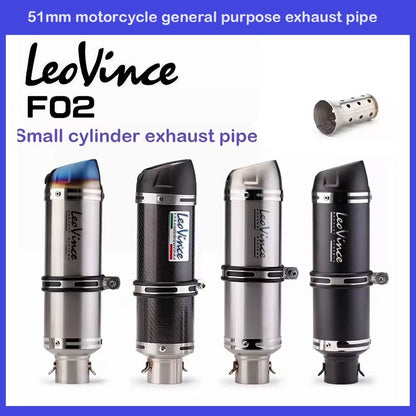LeoVinceStyle 51mm Motorcycle Exhaust Muffler With Removable DB Killer  HighPerformance Upgrade For 1