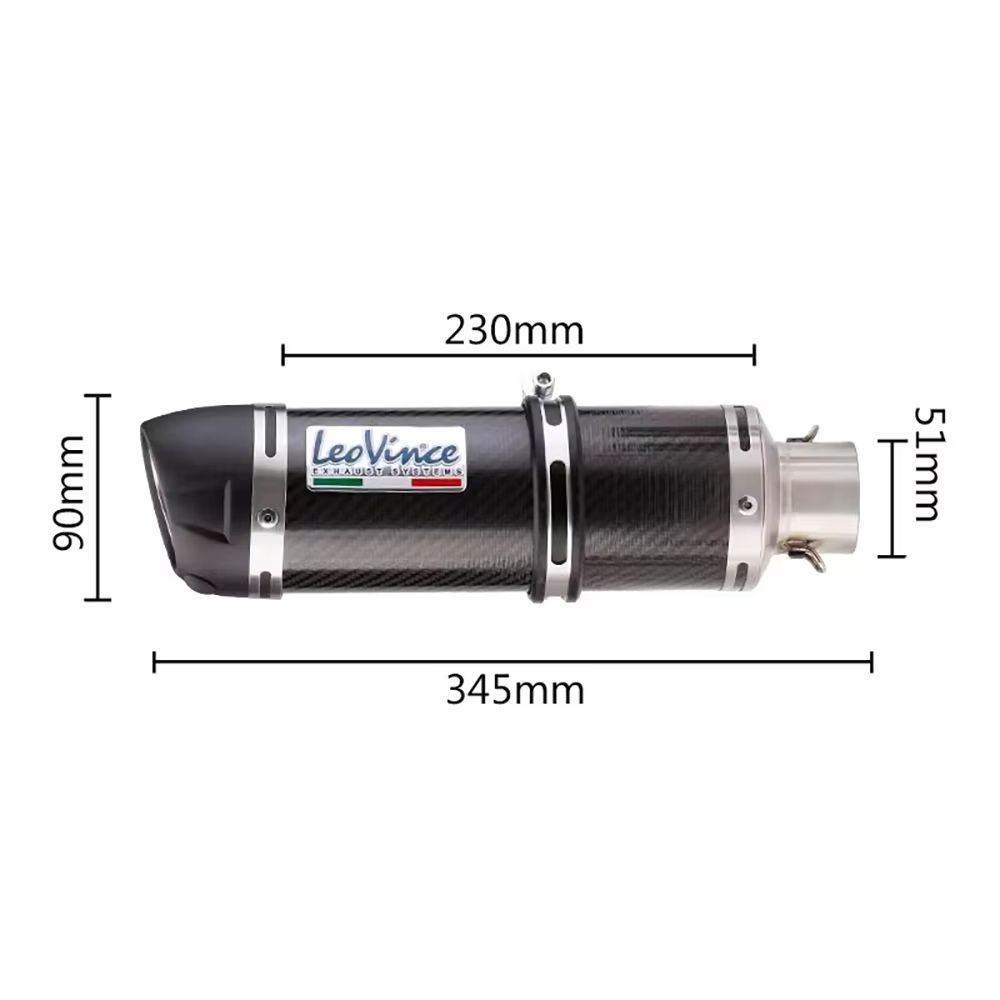 LeoVinceStyle 51mm Motorcycle Exhaust Muffler With Removable DB Killer  HighPerformance Upgrade For 2
