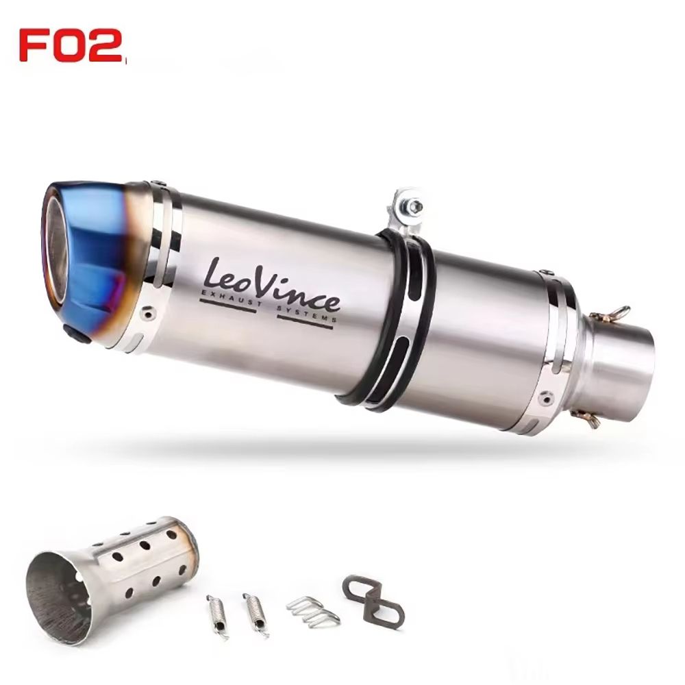 LeoVinceStyle 51mm Motorcycle Exhaust Muffler With Removable DB Killer  HighPerformance Upgrade For 4