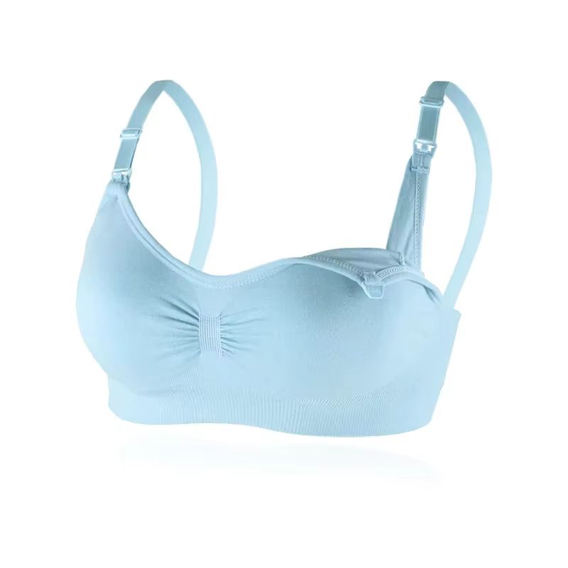 Front Buckle Maternity Bra  Wireless NonSagging Nursing Bra With Sports Pads For Pregnant  Breastfe 9