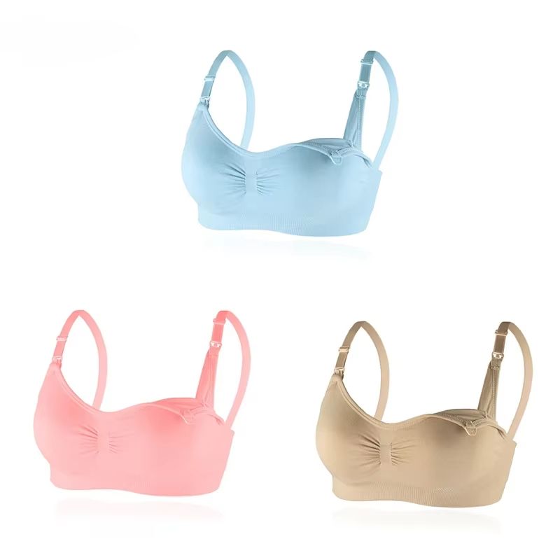 Front Buckle Maternity Bra  Wireless NonSagging Nursing Bra With Sports Pads For Pregnant  Breastfe 1