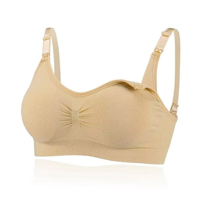 Front Buckle Maternity Bra  Wireless NonSagging Nursing Bra With Sports Pads For Pregnant  Breastfe 2