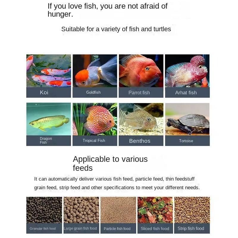 Smart Automatic Fish Feeder  WiFi Aquarium Food Dispenser With App  Voice Control 4