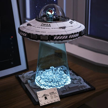 UFO Flying Saucer Building Block Set With Astronaut And Alien Spaceship Design For Kids And Collect 1