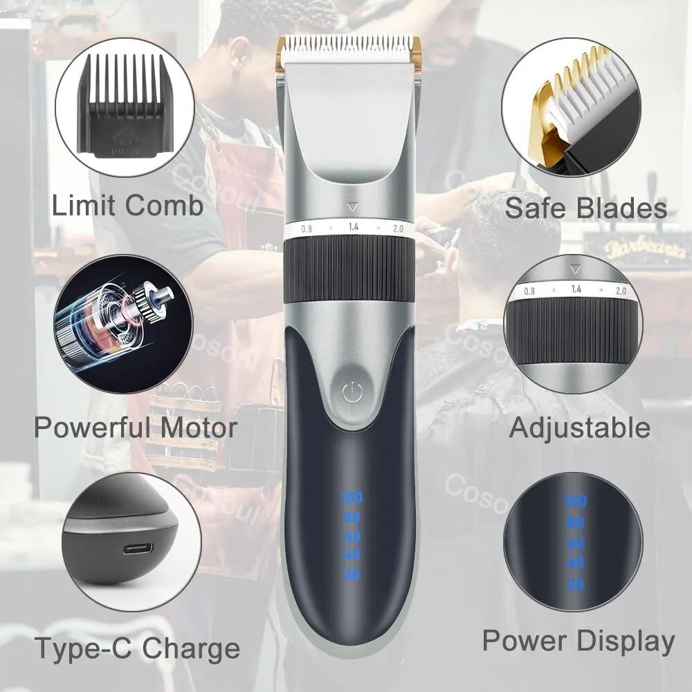 Professional Cordless Hair Clipper And Trimmer For Men And Kids 3