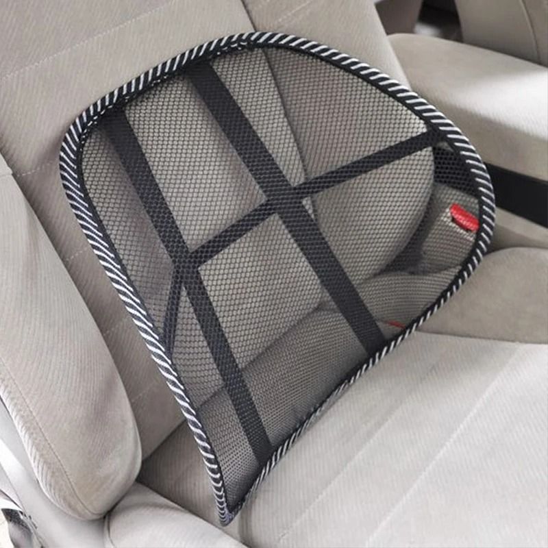 Mesh Lumbar Back Cushion With Massage Support For Car Home Or Office Chairs 3
