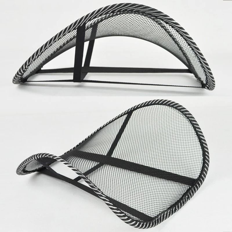 Mesh Lumbar Back Cushion With Massage Support For Car Home Or Office Chairs 4