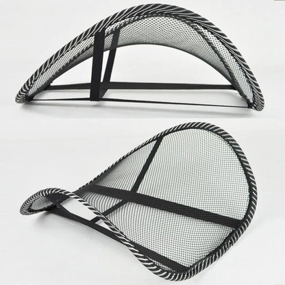 Mesh Lumbar Back Cushion With Massage Support For Car Home Or Office Chairs 4