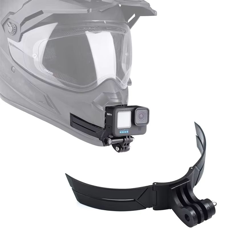 Motorcycle Helmet Chin Mount for Action Cameras – Full Face Stand Holder for GoPro & DJI Osmo