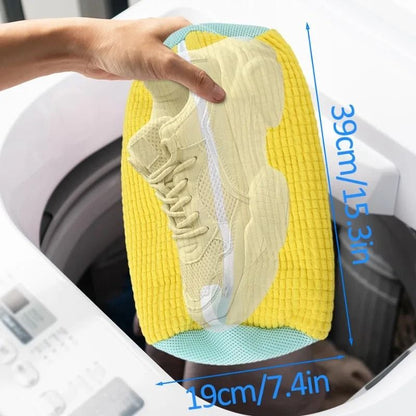 Shoe Washing Machine Bag With Zipper And Padded Fibers For Sneaker Cleaning 4