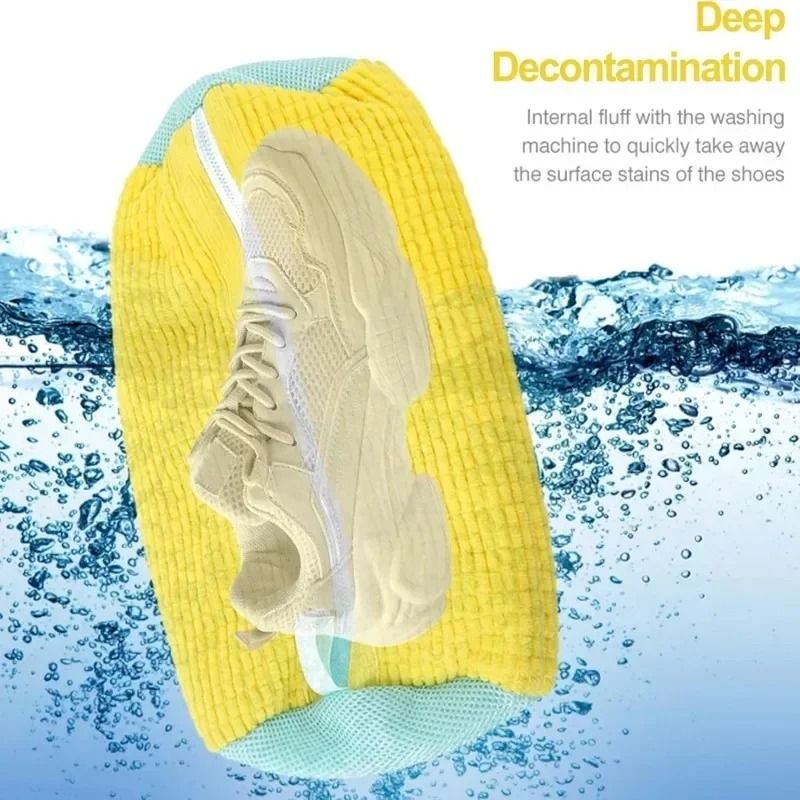 Shoe Washing Machine Bag With Zipper And Padded Fibers For Sneaker Cleaning 6