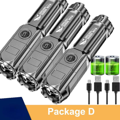 UltraBright Rechargeable LED Flashlight  100000 Lumen Tactical Torch With Zoom  Waterproof Design 9