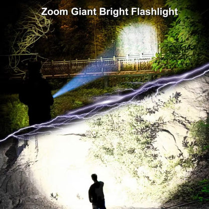 UltraBright Rechargeable LED Flashlight  100000 Lumen Tactical Torch With Zoom  Waterproof Design 4